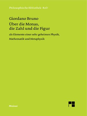cover image of Über die Monas, die Zahl und die Figur